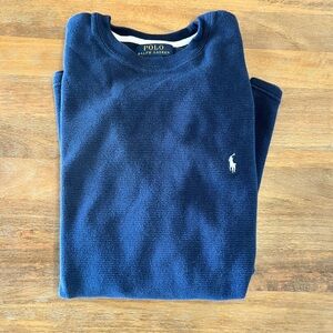 Polo Ralph Lauren Navy Waffle Long Sleeve